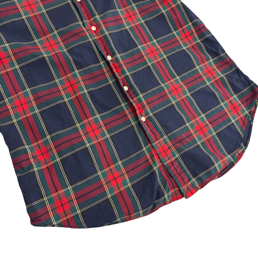 Ralph Lauren Button Down Mens L Red Black Plaid Classic Fit Cotton Long Sleeve - Picture 7 of 10